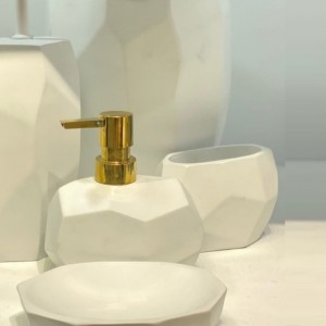 ست اکسسوری سرویس بهداشتی  آذین مدل زحل سفید