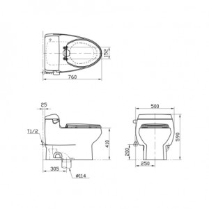 توالت فرنگی توتو TOTO مدل MS688VI