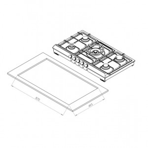 اجاق گاز صفحه ای استیل کن مدل ISD 505| عمرانیاز