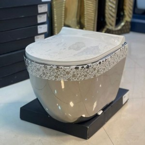 توالت فرنگی وال هنگ Pier مدل ساده گلدار