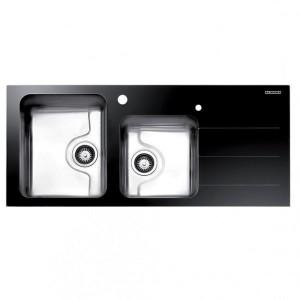 سینک استیل البرز مدل کریستال مشکی