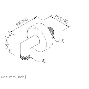 رابط دیواری دوش دستی جاستایم مدل modern کد6880AD80