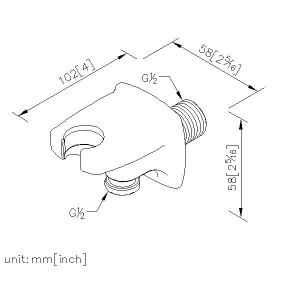 رابط دیواری ونگهدارنده دوش دستی جاستایم مدل PAN کد6779DC81