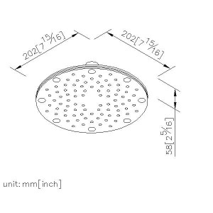 سردوش جاستایم مدل Steel 20cm کد6770AC80