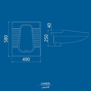 توالت ایرانی چینی کرد مدل لاندیس | عمرانیاز