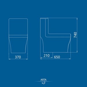 توالت فرنگی چینی کرد مدل آرتا | عمرانیاز