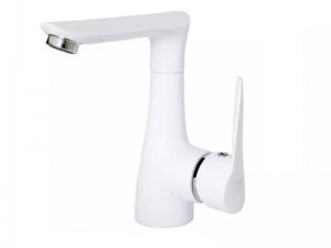 شیر روشویی متحرک راسان مدل رابیت سفید