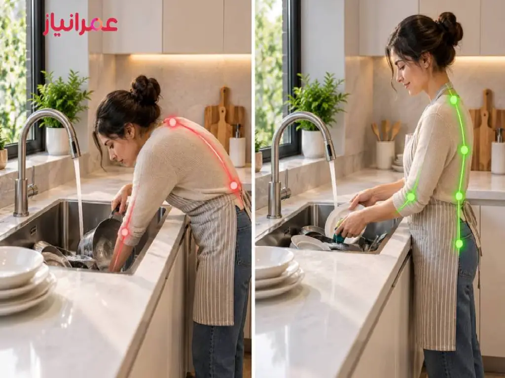 عمق مناسب سینک آشپزخانه