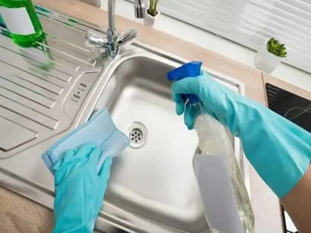 تميز كردن سينك ظرفشويي استیل