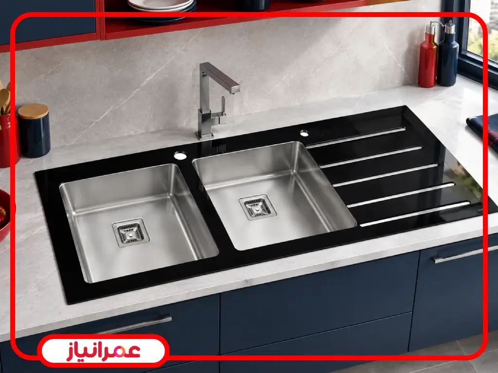 سینک ظرفشویی شیشه ای