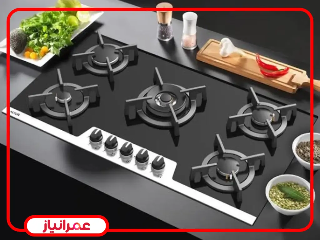 اجاق گاز صفحه ای شیشه استیل