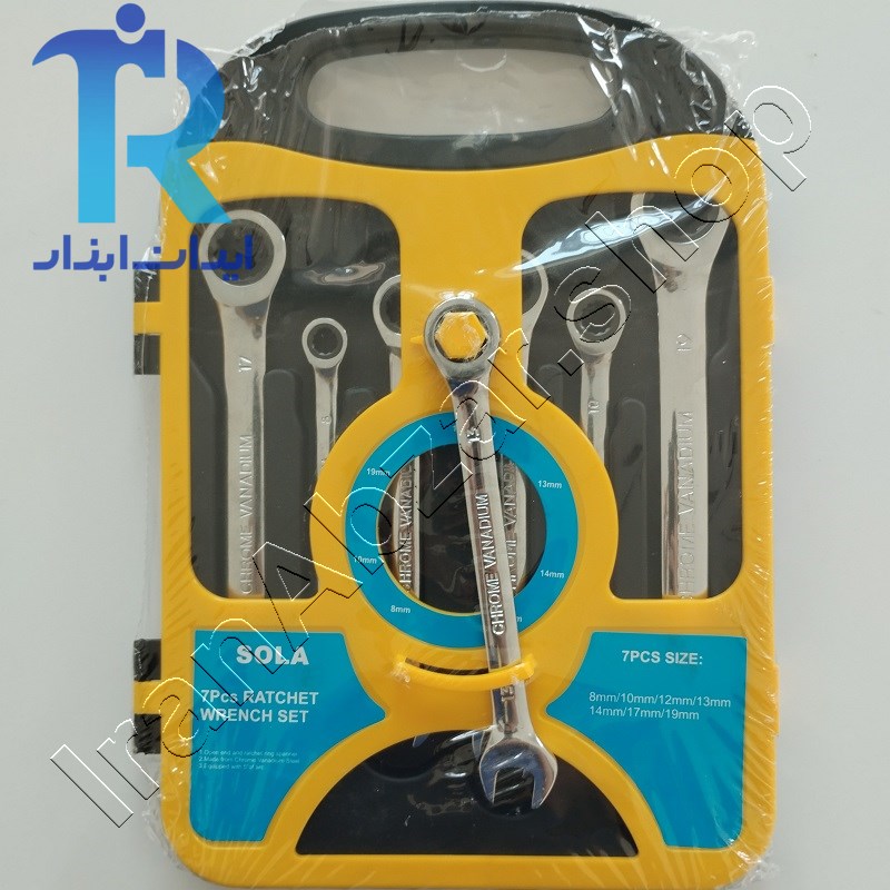 آچار یک سر جغجغه 7 عددی سولا Sola