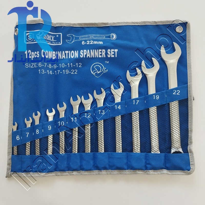 آچار 12 عددی یک سر تخت یک سر رینگی smy