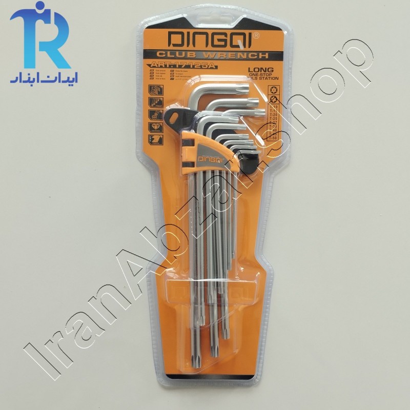 آچار ستاره ای بلند 9 عددی دینکی Dingqi 17125A