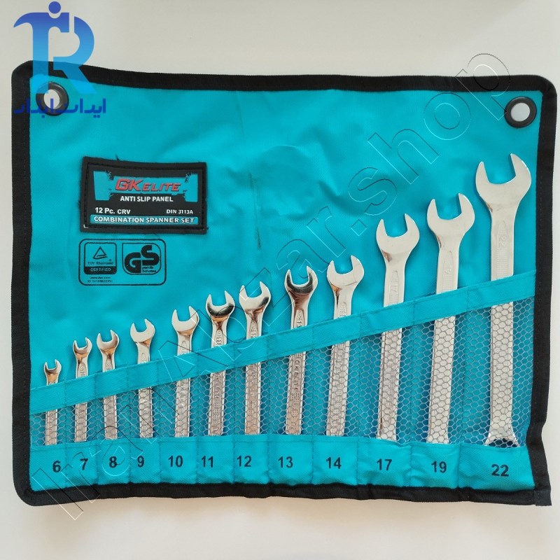 آچار 12 عددی یک سر تخت یک سر رینگی  GK ELITE