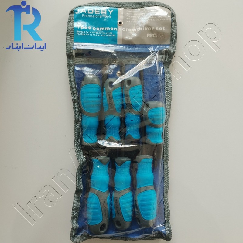 مجموعه پیچ گوشتی 7 عددی معمولی جادری تایوان JADERY