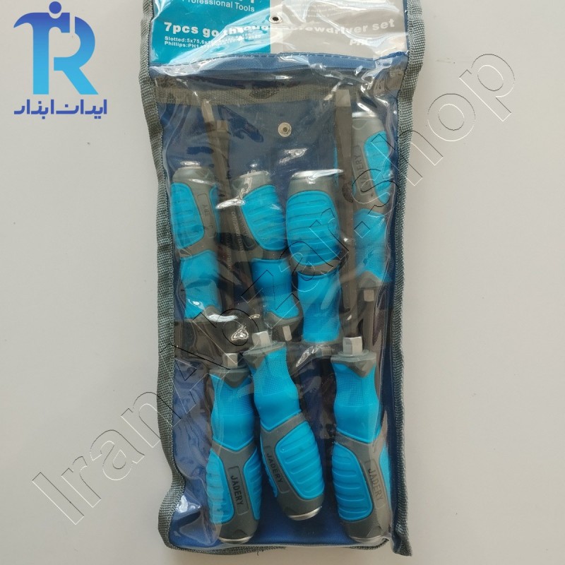 مجموعه پیچ گوشتی 7 عددی ضربه خور جادری تایوان JADERY