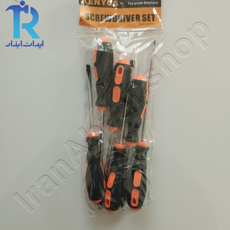 مجموعه 6 عددی پیچ گوشتی ساده نارنجی مشکی