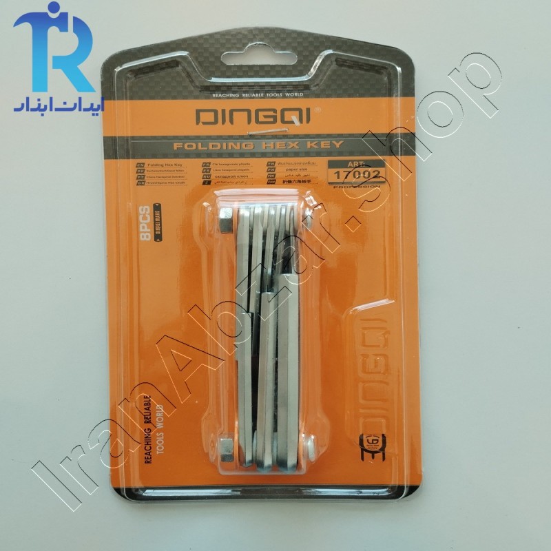 آچار آلن تاشو 8 عددی دینکی DINGQI 17002