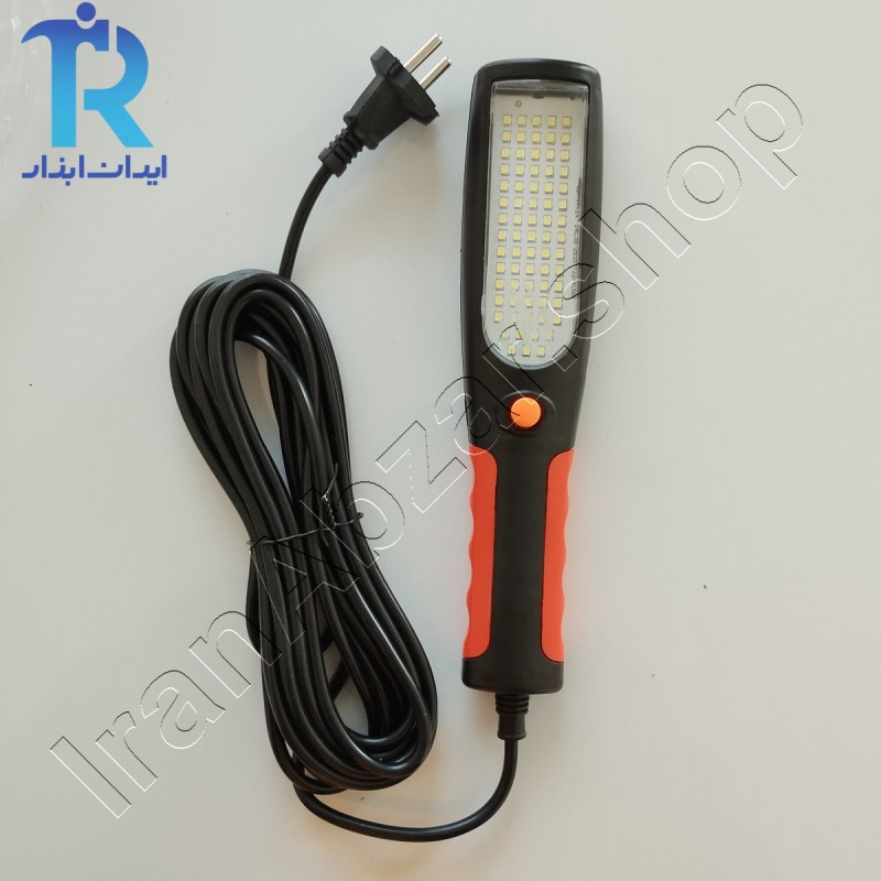 چراغ سیار دستی و دوره گرد مکانیکی 220 ولت کابل 5 متری آهنربا دار