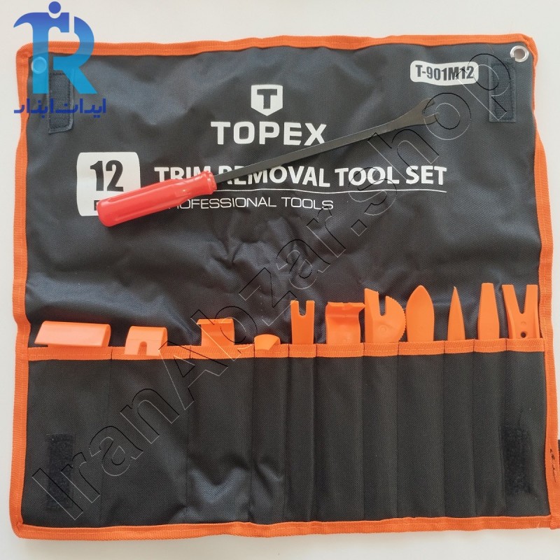 ست 12 عددی خارکش پلاستیکی رودری، داشبورد و پنل درآر خودرو تاپکس TOPEX مدل T-901M12