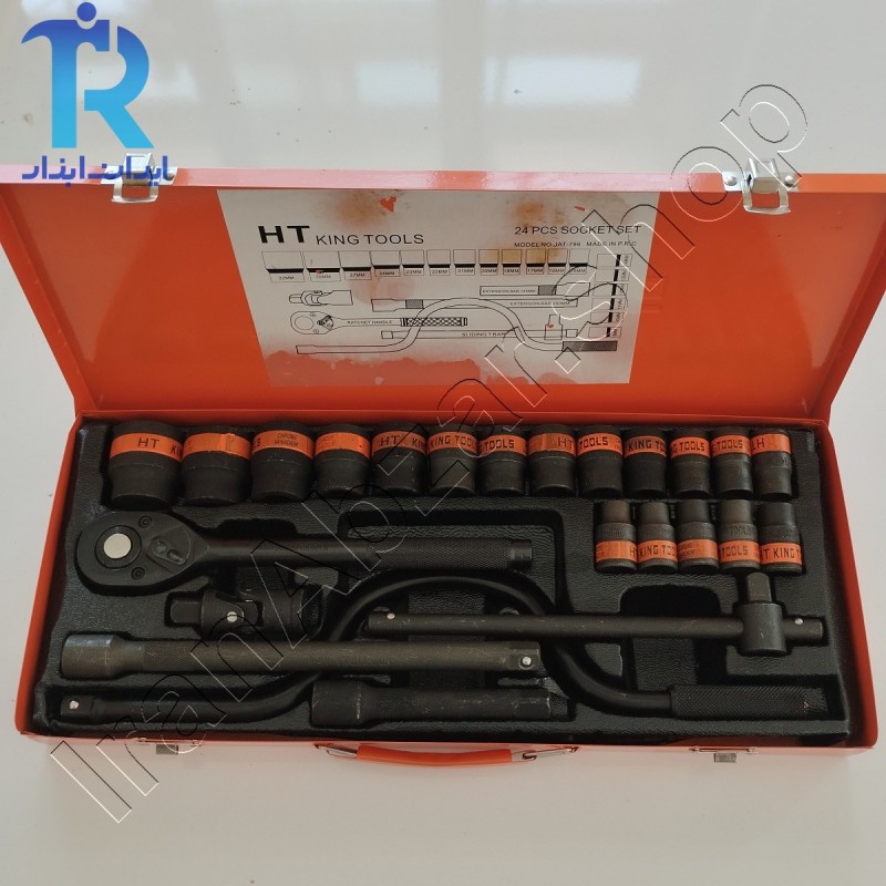 جعبه بکس 24 پارچ درایو 1/2 KING TOOLS