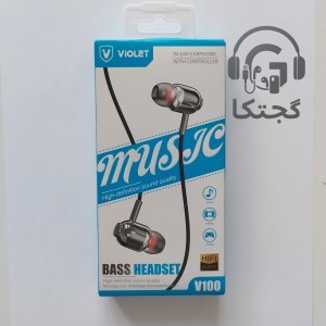 هندزفری سیمی ویولت violet مدل v100