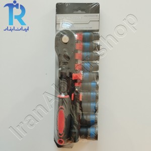 جعبه بکس کوتاه 12 عددی درایو 1/2 ریلی KING TOOLS