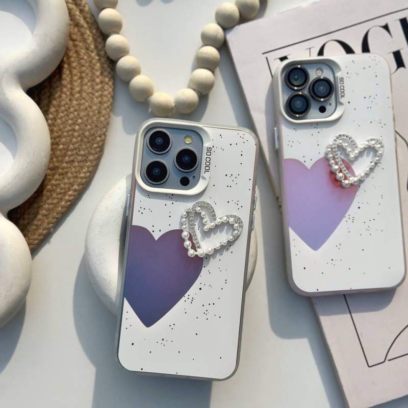 قاب ایفون قلب و مروارید