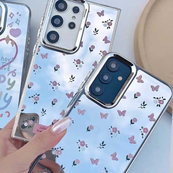 قاب ایفون گل آیینه ای