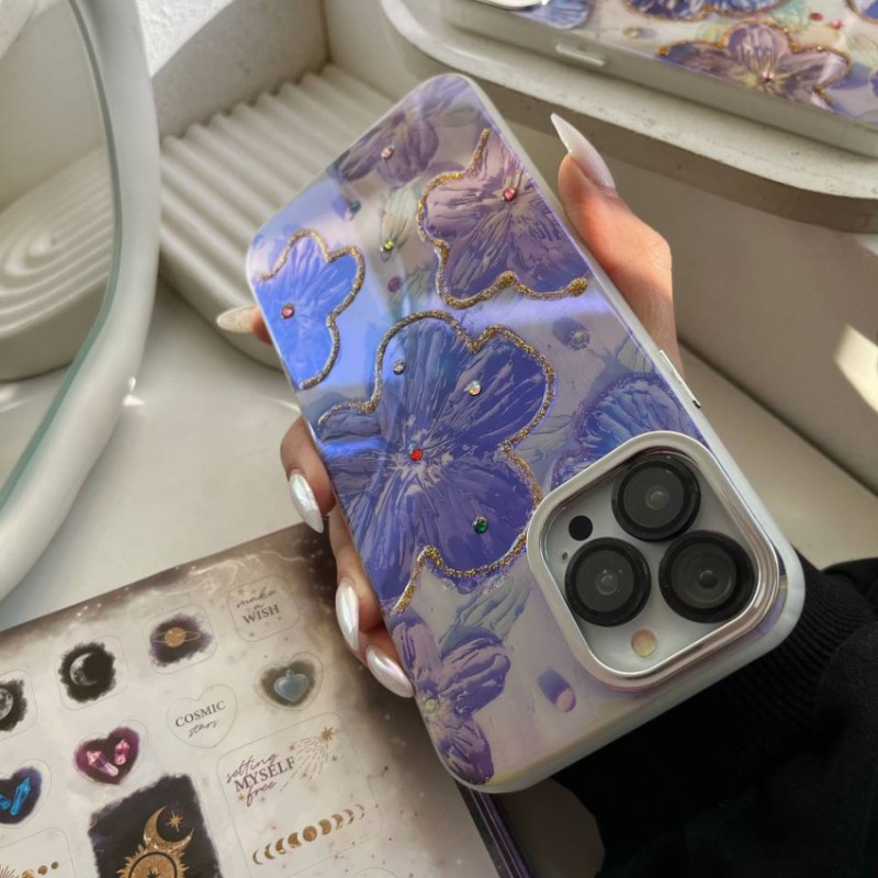 قاب ایفون گل بنفش