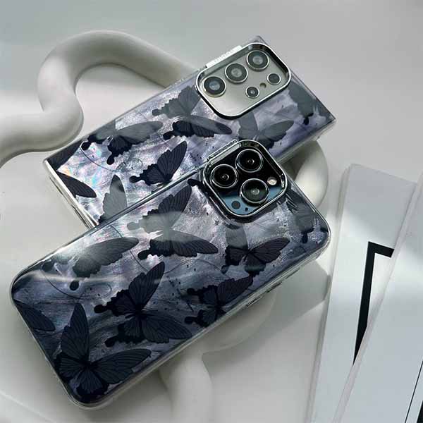 قاب ایفون بنفش پروانه