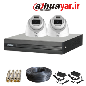 پکیج 2 دوربین دام داهوا دید در شب رنگی