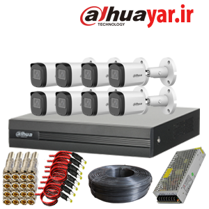 پکیج 8 دوربین بالت داهوا فلزی