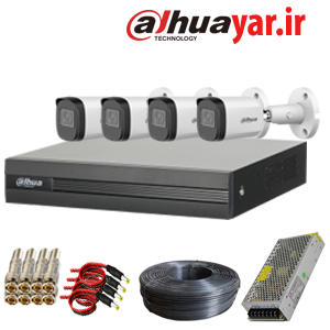 پکیج 4 دوربین بالت داهوا فلزی