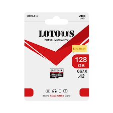 کارت حافظه  microSD لوتوس LOTOUS مموری با ظرفیت 128 گیگابایت