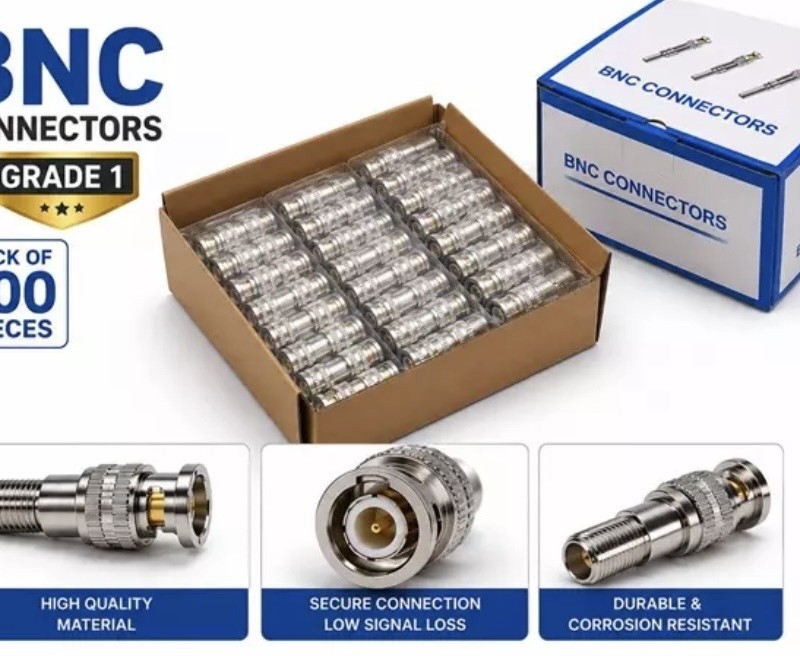فیش BNC پیچی نارنجکی درجه یک -گرید A