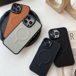 قاب ایفون چرم مگ سیف استندی