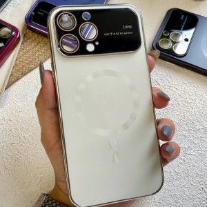 قاب ایفون لنز شیشه ای مگ سیف