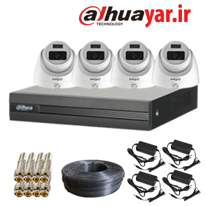 پکیج 4 دوربین دام داهوا دید در شب رنگی