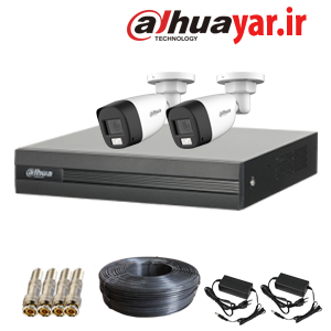 پکیج 2 دوربین بالت داهوا دید در شب رنگی