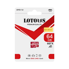 کارت حافظه  microSD لوتوس LOTOUS مموری با ظرفیت 64 گیگابایت