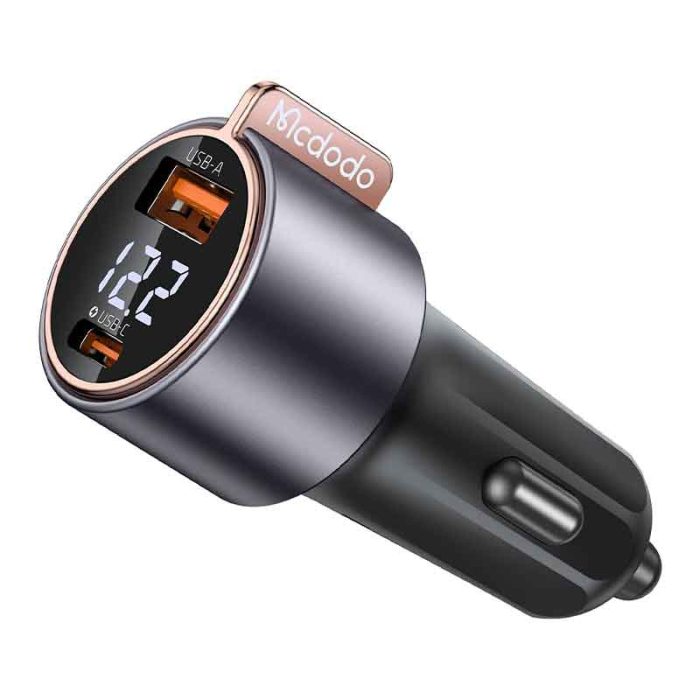 شارژر فندکی 2 پورت 75 وات مک دودو Mcdodo 75W USB-A & USB-C PD Car Charger CC-369