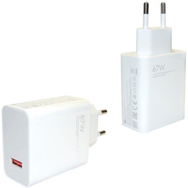 شارژر دیواری شیائومی مدل MDY-12-EZ ظرفیت ۶۷ وات دو پین