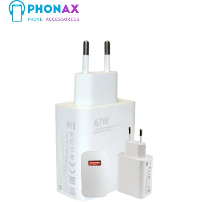 شارژر شیائومی مدل MDY-12-EZ ظرفیت ۶۷ وات دو پین فست شارژ