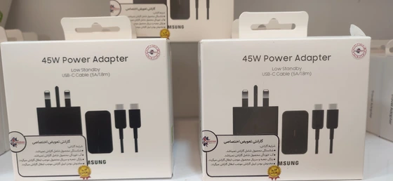 آداپتور اصل 45 وات سامسونگ سه پین با کابل 1.8 متری اصلی داخلی پک مدل EP-4511