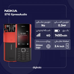 گوشی نوکیا 5710 XpressAudio | حافظه 128 مگابایت