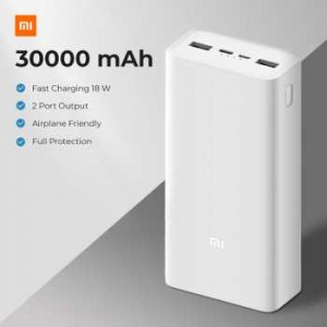 پاوربانک 30000 میلی‌آمپرساعت شیائومی مدل Xiaomi 18W Power Bank PB3018ZM