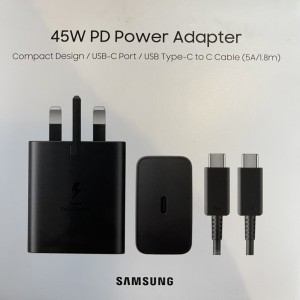 شارژر دیواری سامسونگ 45 وات با کابل Type-C اصل