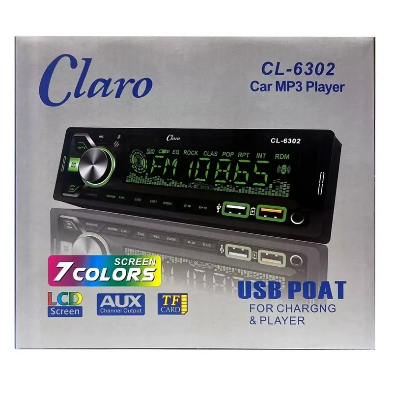 پخش کننده خودرو کلارو مدل Claro CL-6302